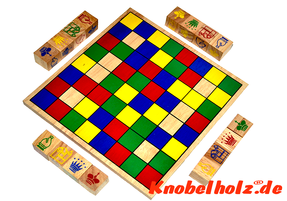 start position of ajongoo colour dice chess from knobelholz.de